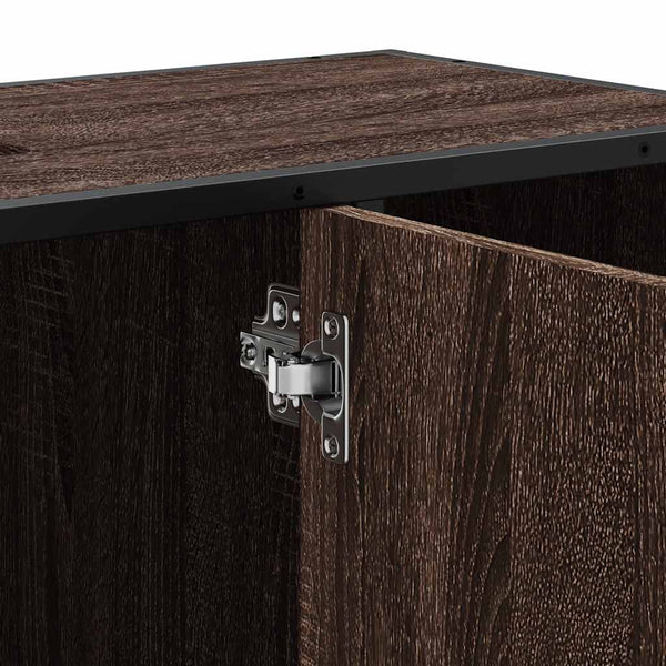 Waschbeckenunterschrank Braun Eichen-Optik 80 cm