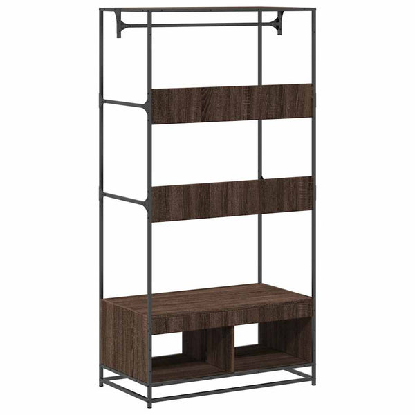 Kleiderständer Braun Eichen-Optik 90x50x180 cm