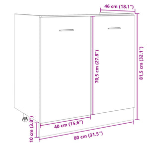 Unterschrank Lyon Sonoma-Eiche 80 cm