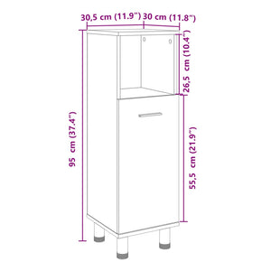 Badschrank Sonoma Eiche 30,5x30x95 cm