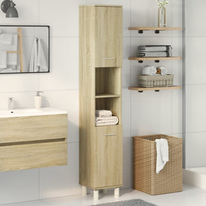 Badschrank Sonoma Eiche 30,5x30x179 cm