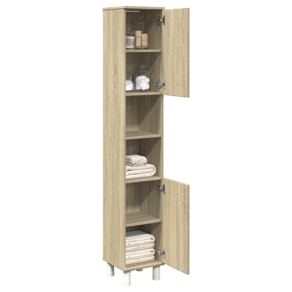 Badschrank Sonoma Eiche 30,5x30x179 cm