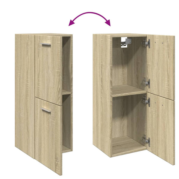 Badezimmerschrank Sonoma Eiche 30x80 cm