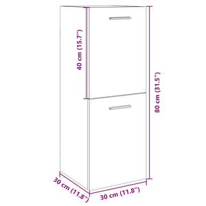 Badezimmerschrank Sonoma Eiche 30x80 cm