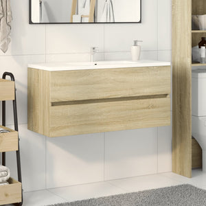 Waschbeckenschrank Sonoma Eiche 100 cm
