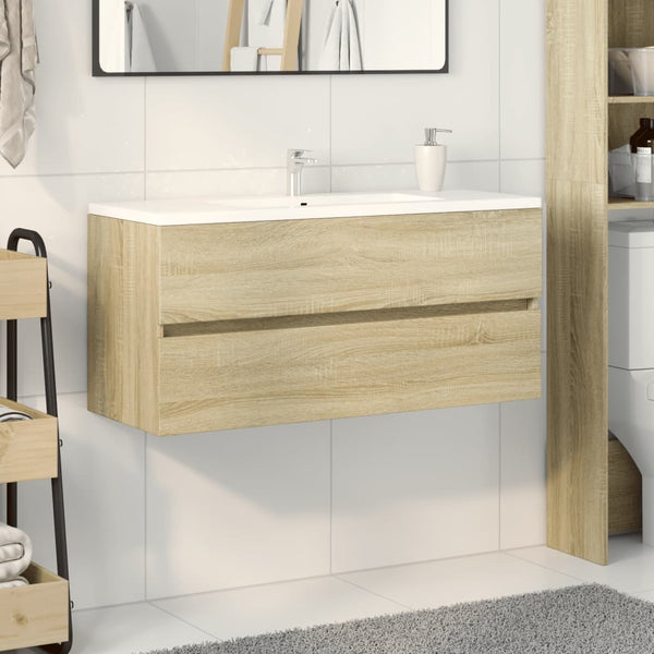 Waschbeckenschrank Sonoma Eiche 100 cm
