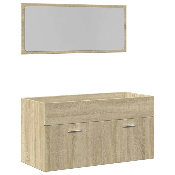 Badmöbel-Set, 2-teilig, Sonoma-Eiche
