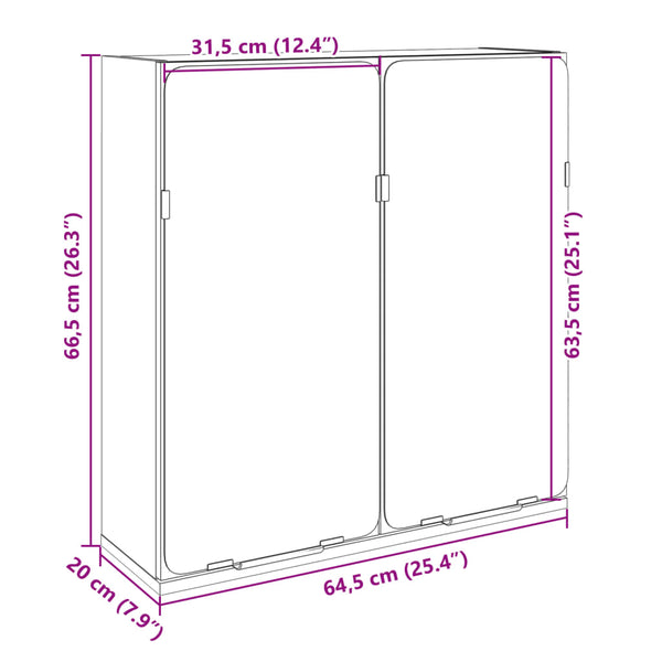 Bad Spiegelschrank Sonoma-Eiche 64,5 cm