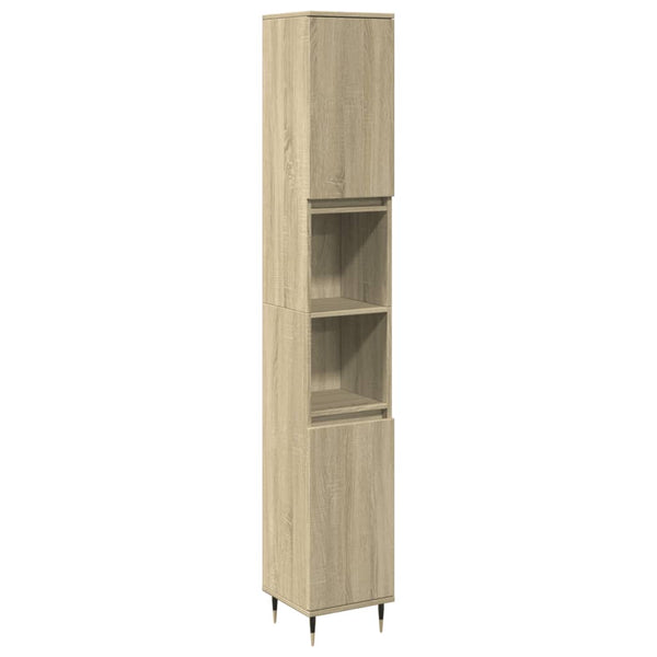 Badschrank Sonoma Eiche 30x30x190 cm
