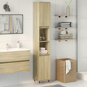 Badschrank Sonoma Eiche 30x30x190 cm