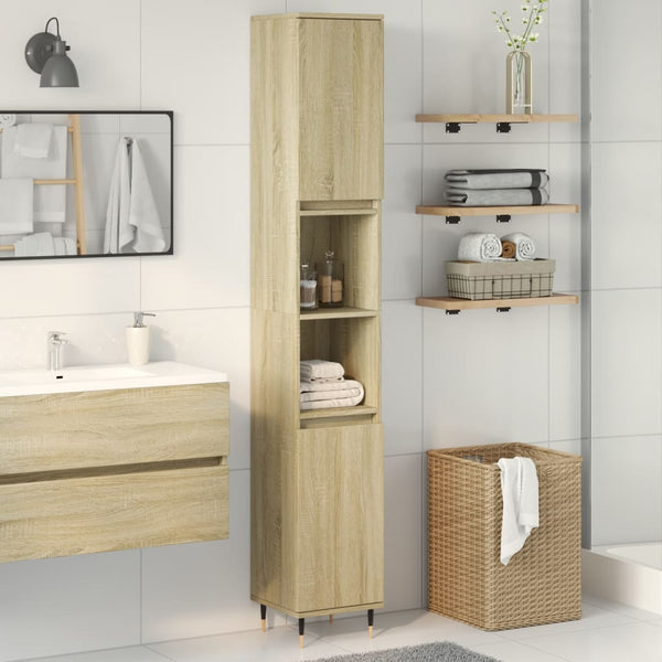 Badschrank Sonoma Eiche 30x30x190 cm