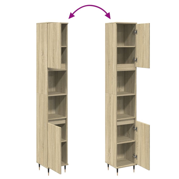 Badschrank Sonoma Eiche 30x30x190 cm