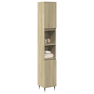 Badschrank Sonoma Eiche 30x30x190 cm