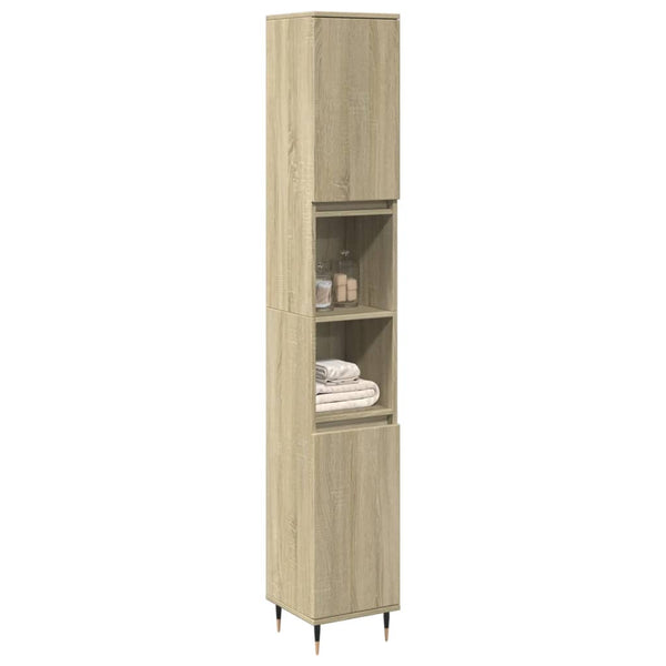 Badschrank Sonoma Eiche 30x30x190 cm