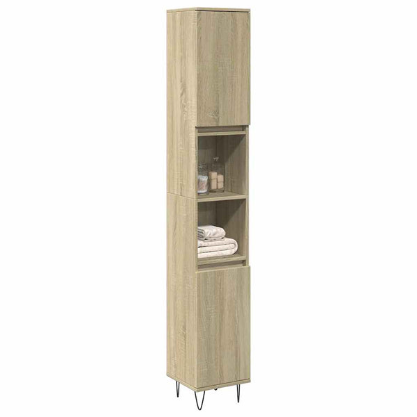 Badschrank Sonoma Eiche 30x30x190 cm