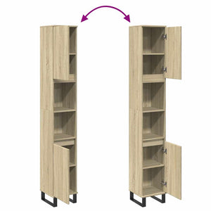 Badschrank Sonoma Eiche 30x30x190 cm