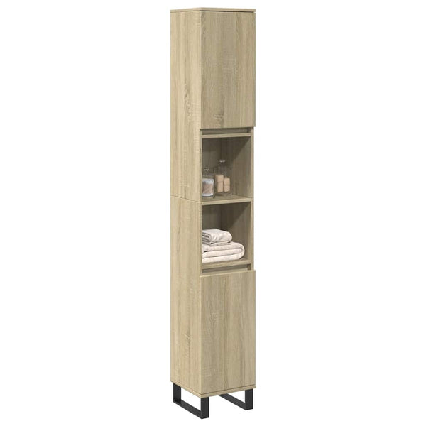 Badschrank Sonoma Eiche 30x30x190 cm