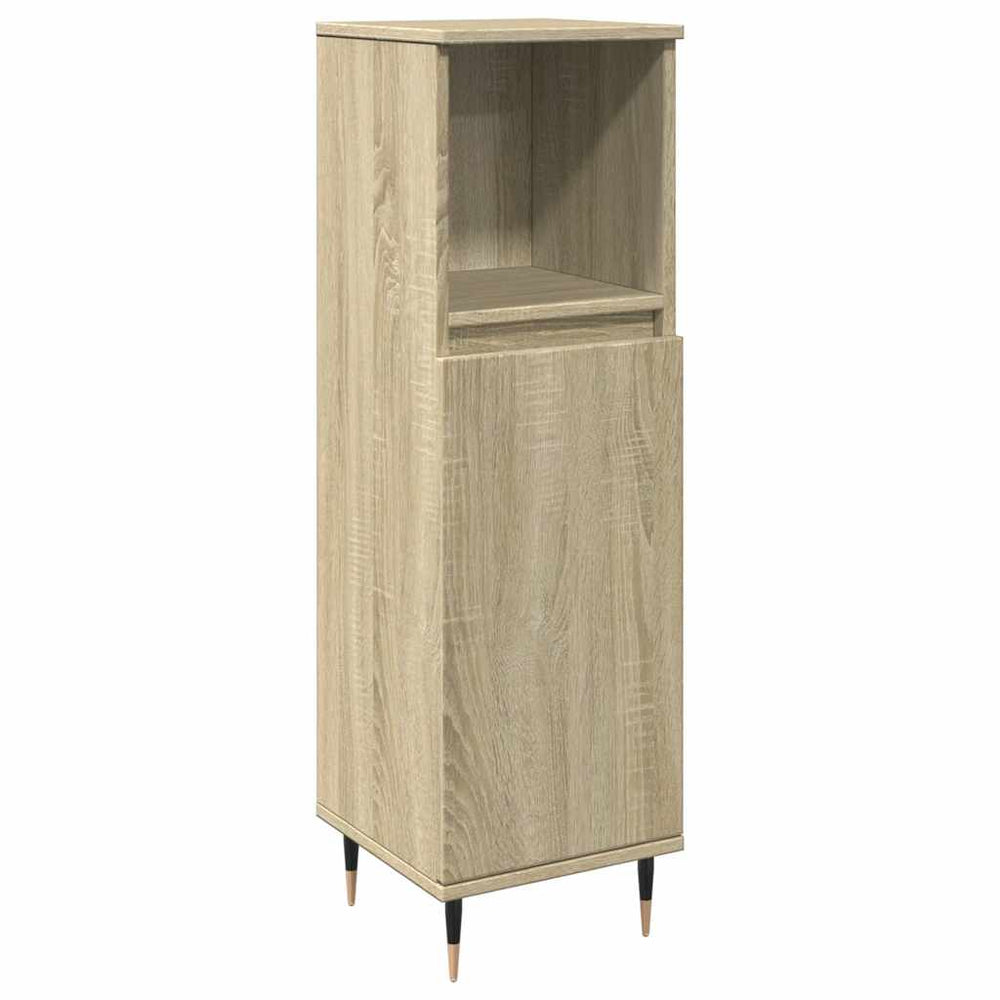 Badschrank Sonoma-Eiche 30x30x100 cm
