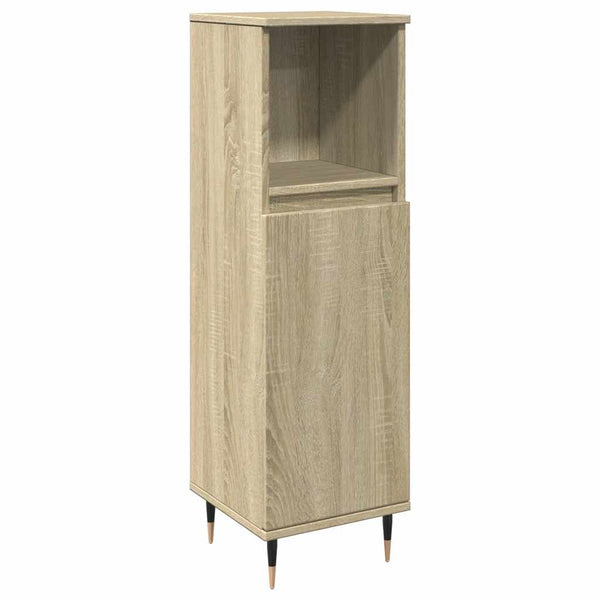 Badschrank Sonoma-Eiche 30x30x100 cm