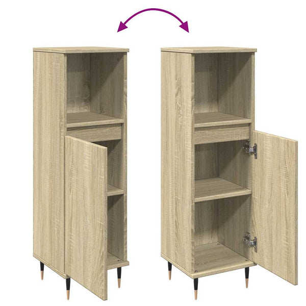 Badschrank Sonoma-Eiche 30x30x100 cm