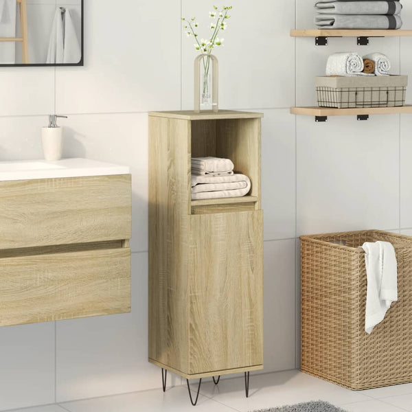 Badschrank Sonoma-Eiche 30x30x100 cm