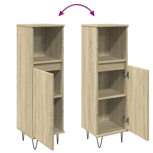 Badschrank Sonoma-Eiche 30x30x100 cm