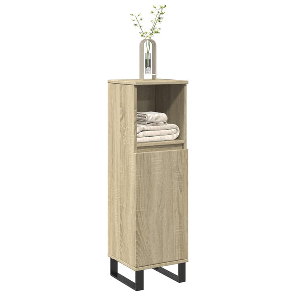 Badschrank Sonoma-Eiche 30x30x100 cm