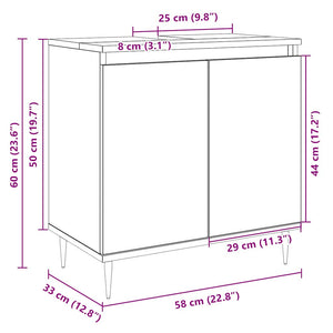 Badschrank Sonoma Eiche 58x60cm