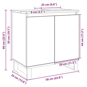 Badschrank Sonoma Eiche 58x60cm