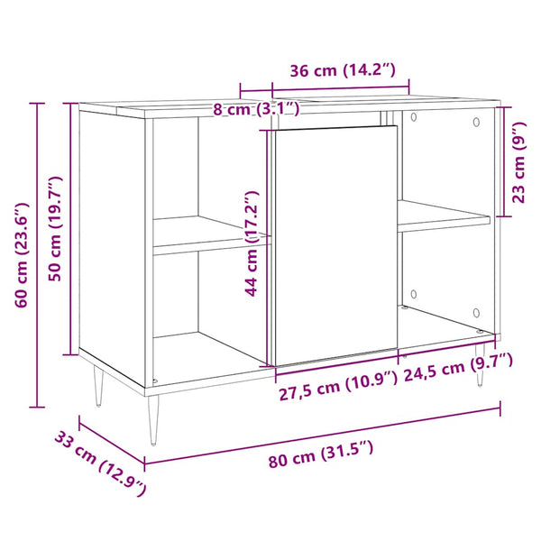 Badschrank Sonoma Eiche 80x60 cm
