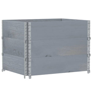 Palettenaufsatzrahmen 3er Set Grau 80x60cm Kiefer