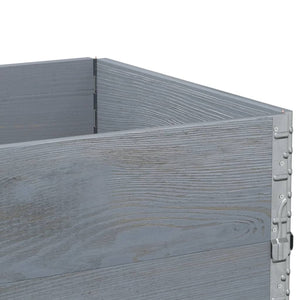 Palettenaufsatzrahmen 3er Set Grau 80x60cm Kiefer