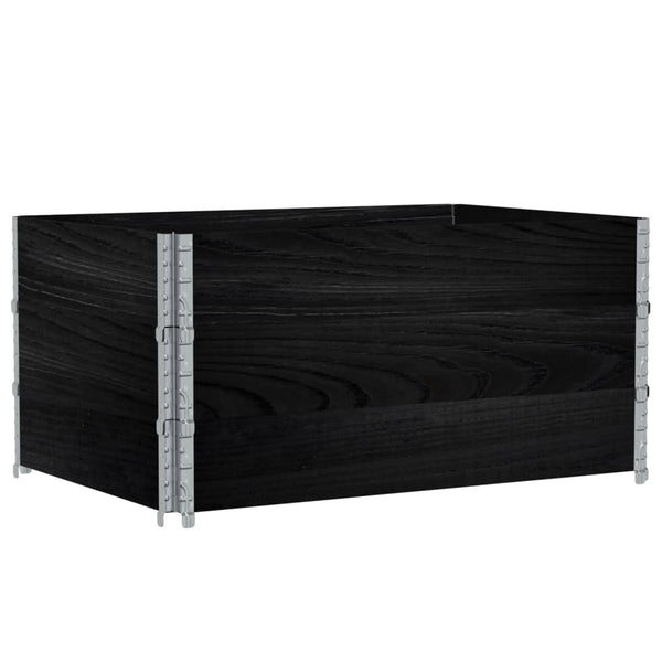 Palettenaufsatzrahmen 3er Set 120x180 Kiefer Schwarz