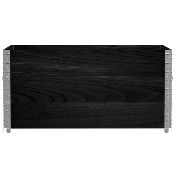 Palettenaufsatzrahmen 3er Set 120x180 Kiefer Schwarz