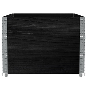 Palettenaufsatzrahmen 3er Set 120x180 Kiefer Schwarz