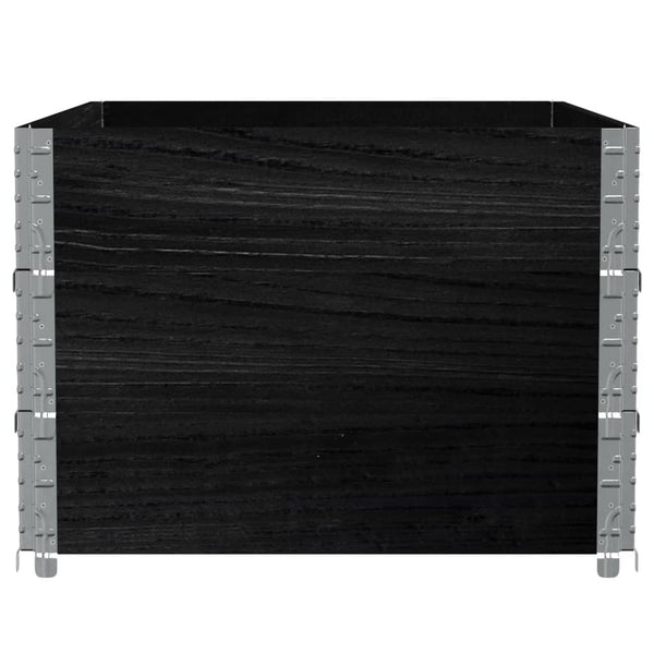 Palettenaufsatzrahmen 3er Set 120x180 Kiefer Schwarz