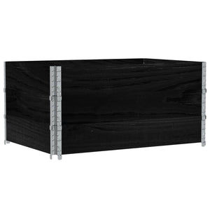 Palettenaufsatzrahmen 3er Set 120x180 Kiefer Schwarz