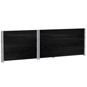Palettenaufsatzrahmen 3er Set 120x180 Kiefer Schwarz