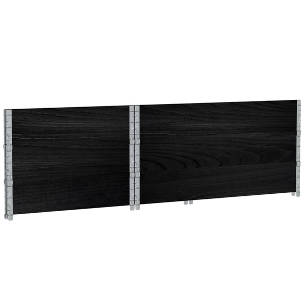 Palettenaufsatzrahmen 3er Set 120x180 Kiefer Schwarz