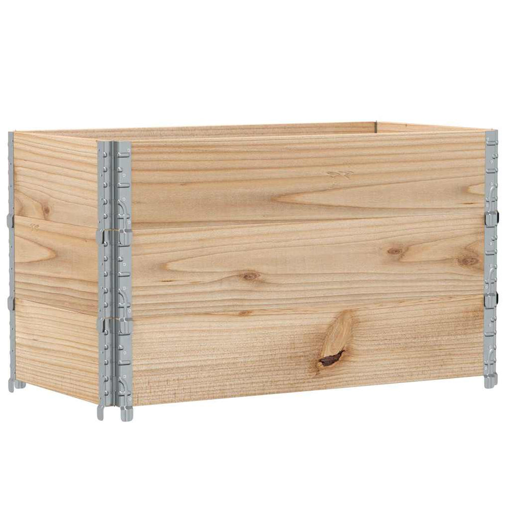 Palettenaufsatzrahmen 100x50cm, 3er Set, Kiefer Massivholz