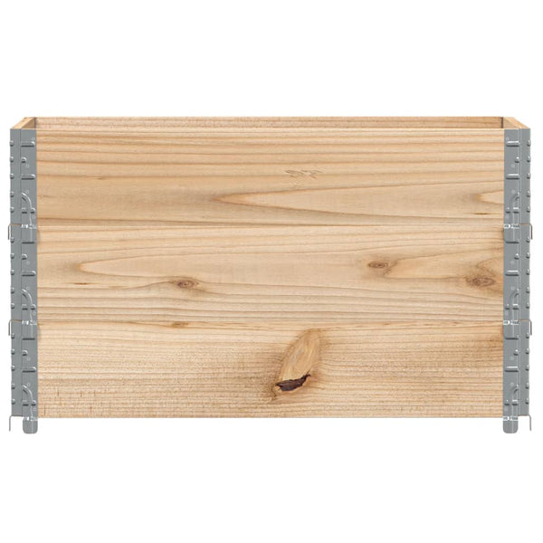 Palettenaufsatzrahmen 100x50cm, 3er Set, Kiefer Massivholz