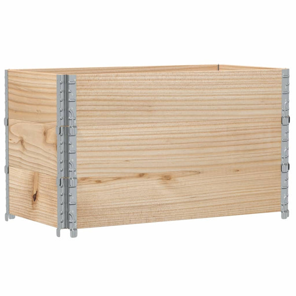 Palettenaufsatzrahmen 100x50cm, 3er Set, Kiefer Massivholz