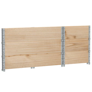 Palettenaufsatzrahmen 100x50cm, 3er Set, Kiefer Massivholz
