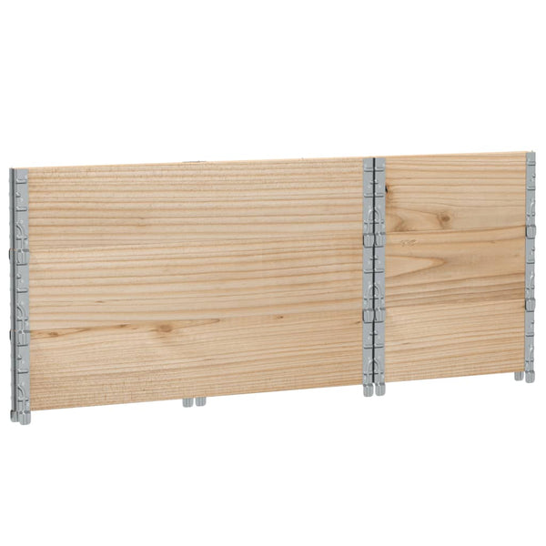 Palettenaufsatzrahmen 100x50cm, 3er Set, Kiefer Massivholz