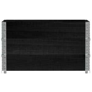 Palettenaufsatzrahmen 3er Set 100x50 Kiefer Schwarz