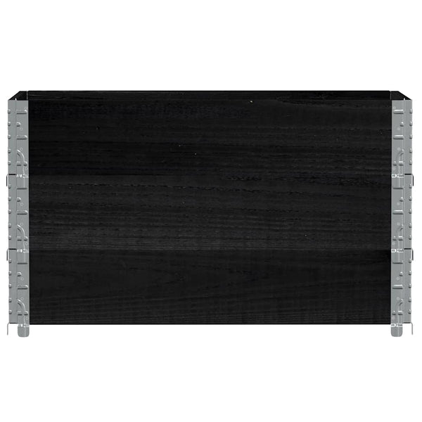 Palettenaufsatzrahmen 3er Set 100x50 Kiefer Schwarz
