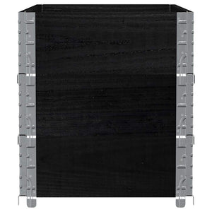 Palettenaufsatzrahmen 3er Set 100x50 Kiefer Schwarz
