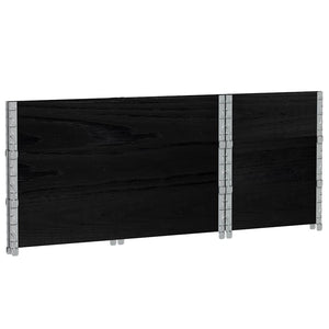 Palettenaufsatzrahmen 3er Set 100x50 Kiefer Schwarz
