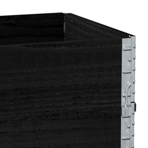 Palettenaufsatzrahmen 3er Set 100x50 Kiefer Schwarz