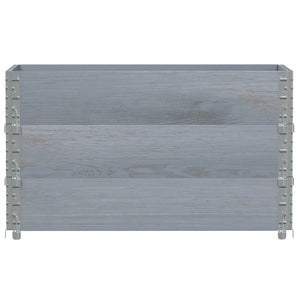 Palettenaufsatzrahmen 3er Set Grau 100x50 cm